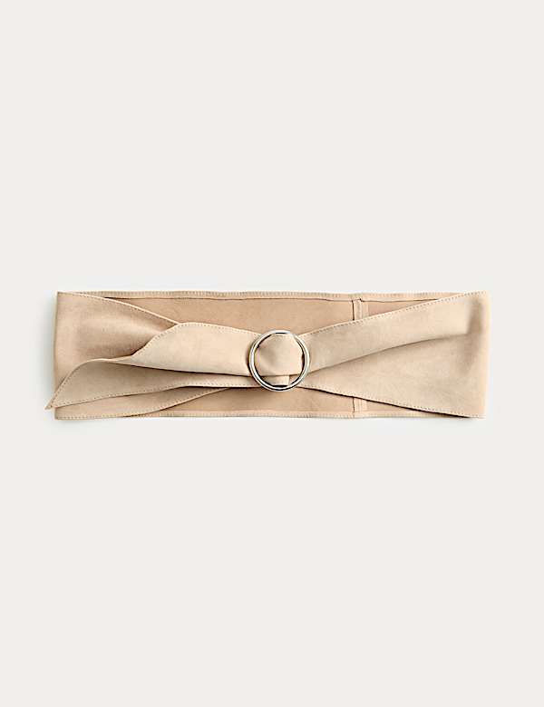 Suede Circle Buckle Belt - KG