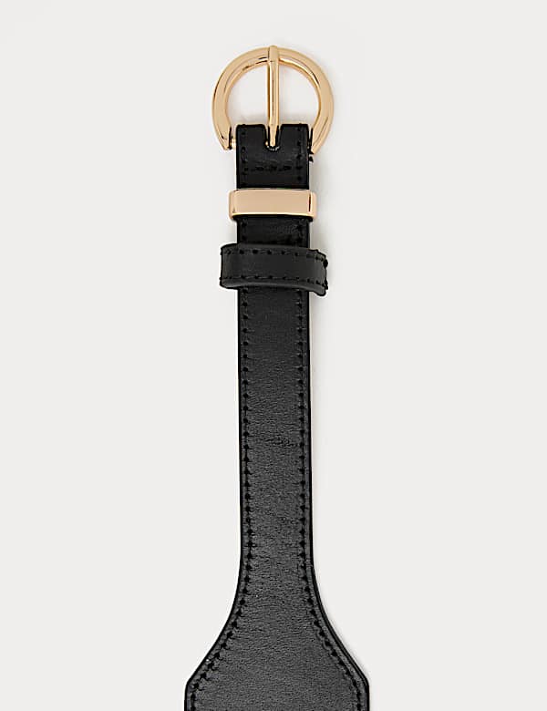Ceinture large en cuir - LU