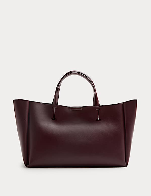 Strukturalna mini torba tote ze sztucznej sk&oacute;ry - PL