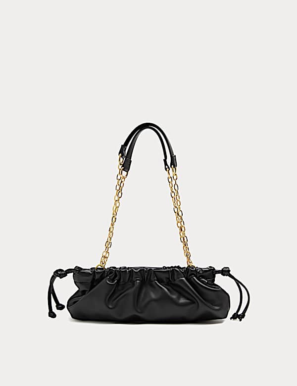 Ruched Chain Shoulder Bag