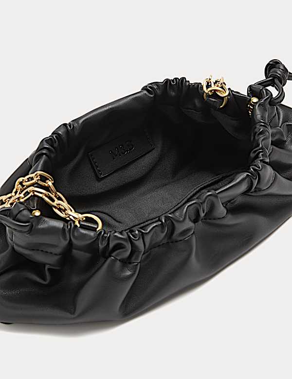 Ruched Chain Shoulder Bag