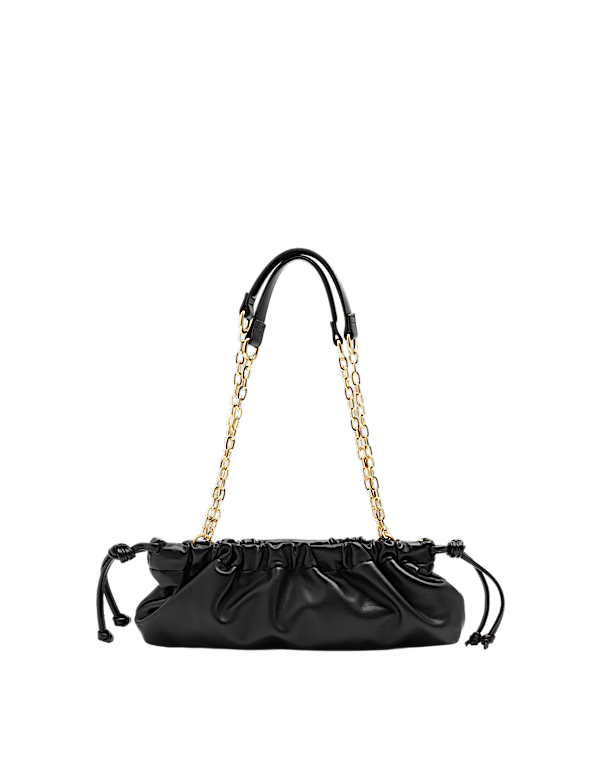 Ruched Chain Shoulder Bag