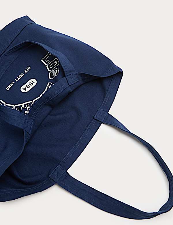 Sac fourre-tout en toile &agrave; motif graphique 100 % coton - FR