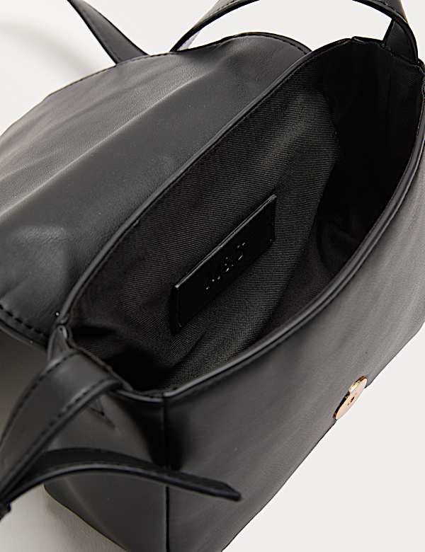 Faux Leather Woven Mini Cross Body Bag - PT