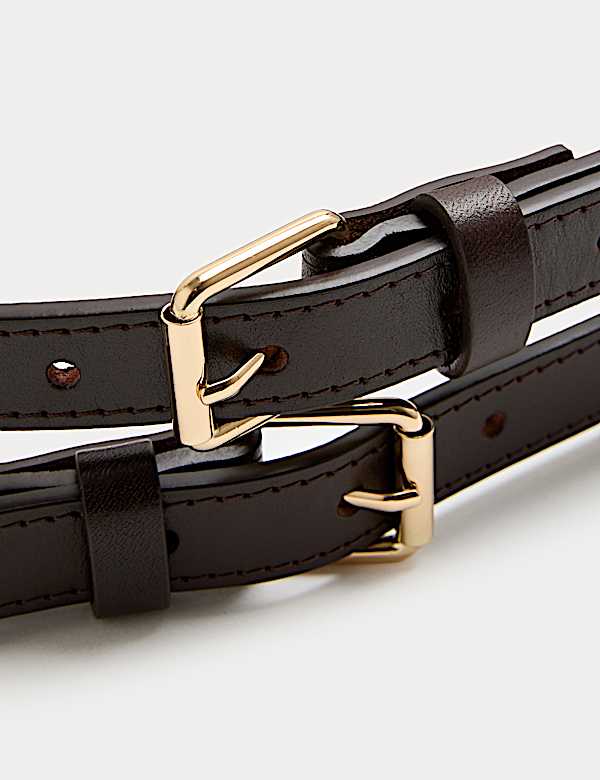 Leather Double Strap Belt - GR