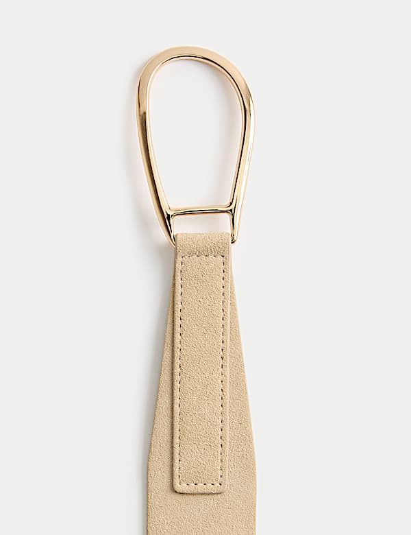 Suede Asymmetric Buckle Waist Belt - LV