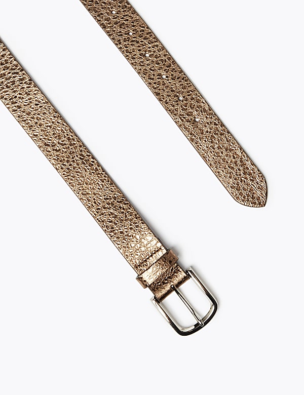 Leather Metallic Hip Belt