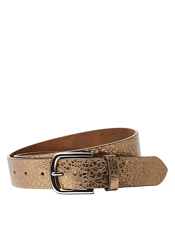 Leather Metallic Hip Belt