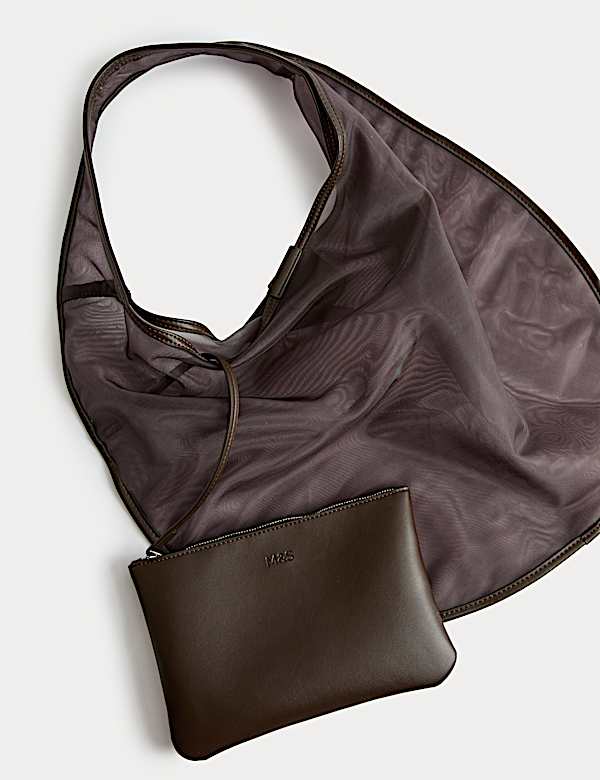 Duża siateczkowa torba na ramię - PL