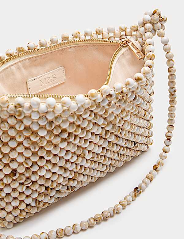 Openwork Beaded Shoulder Bag - LV
