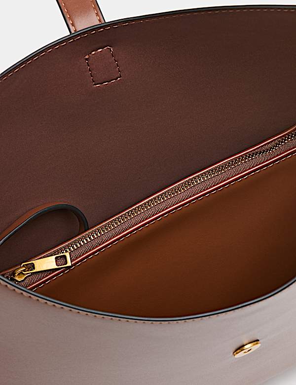 Stitch Detail Top Handle Shoulder Bag - NZ