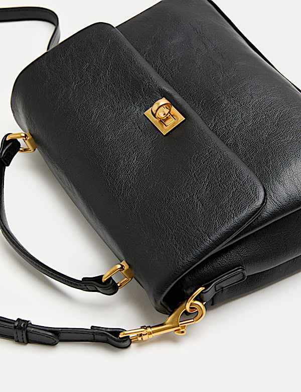 Faux Leather Puffy Cross Body Bag - US