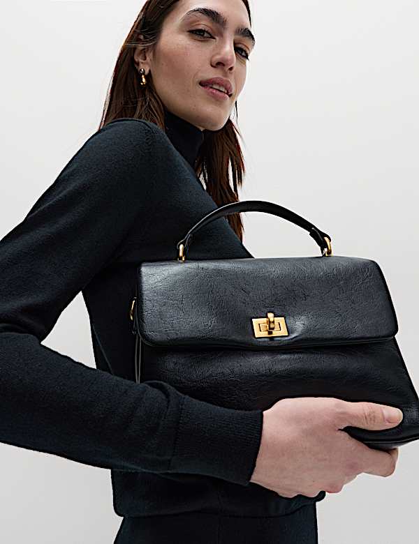 Faux Leather Puffy Cross Body Bag - LU