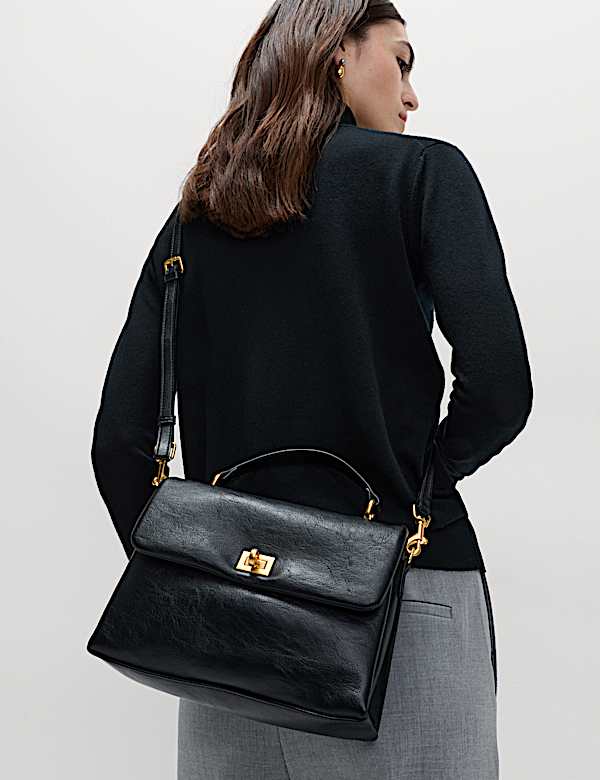 Faux Leather Puffy Cross Body Bag - LU