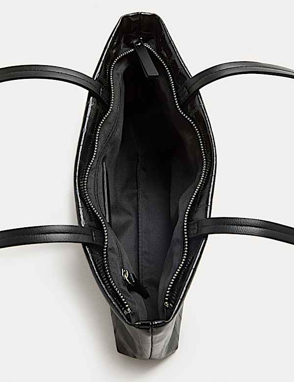 Faux Leather Shoulder Bag - MX