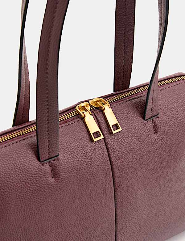 Double Zip Grab Bowler Bag
