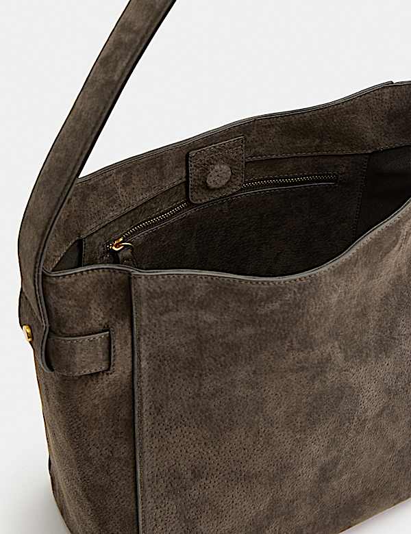 Suede Top Handle Bucket Bag - NZ