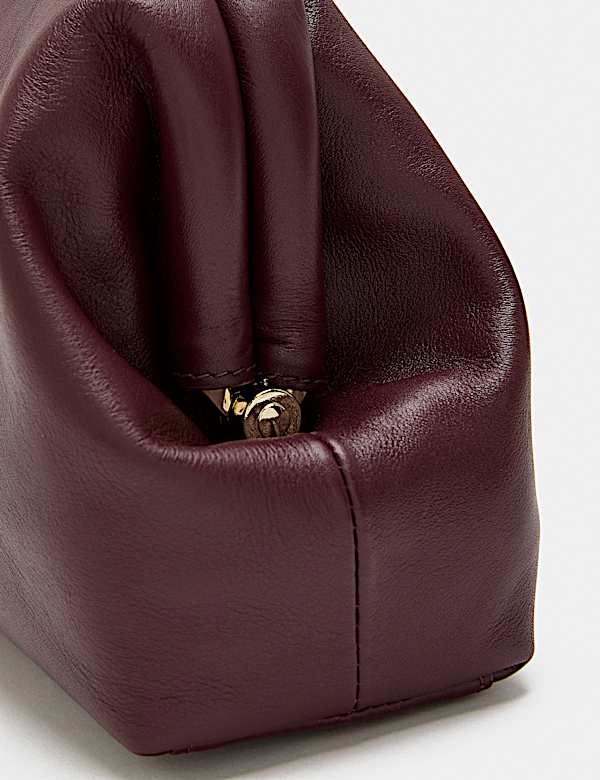 Leather Frame Clutch Bag - IL