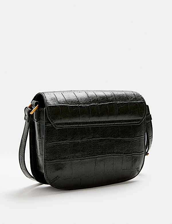 Sac besace enveloppe effet crocodile - CH