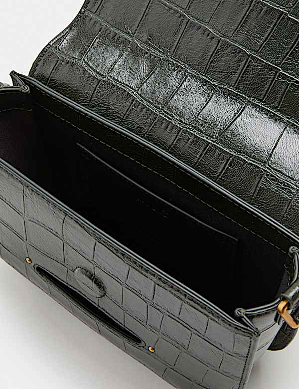 Sac besace enveloppe effet crocodile - CH