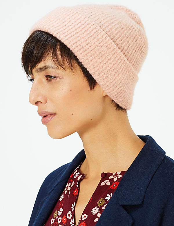 Buy Ribbed Beanie Hat at Marks Spencer
