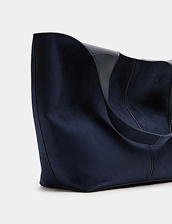 Faux Suede Tote Bag - JE