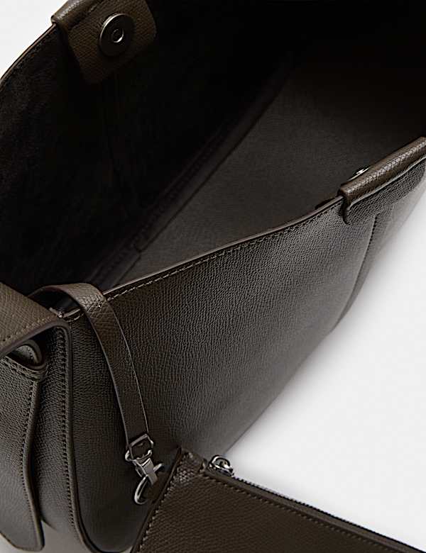 Faux Leather Saddle Bag - AU
