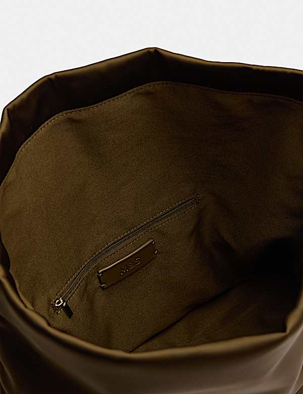 Satin Roll Clutch Bag - LT