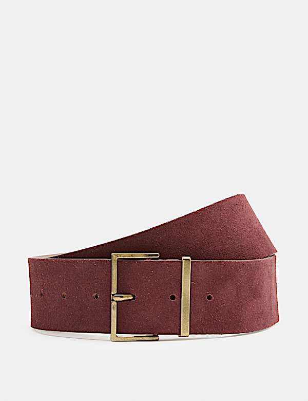 Suede Wide Waist Belt