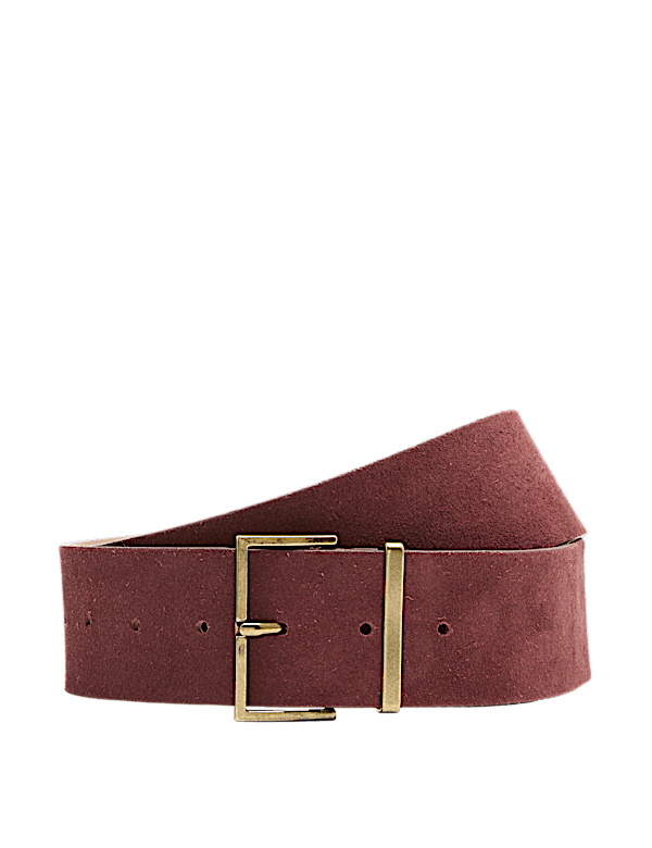 Suede Wide Waist Belt