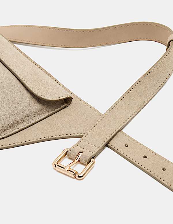 Suede Pocket Detail Waist Belt - ID
