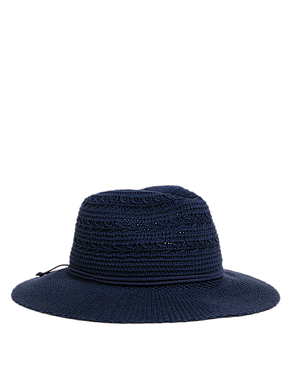 Cotton Rich Packable Fedora Hat