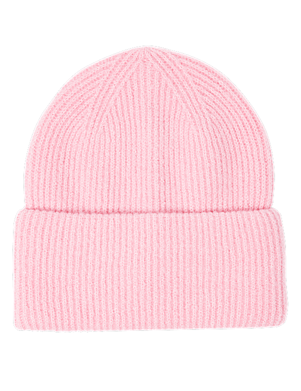 Knitted Ribbed Beanie Hat