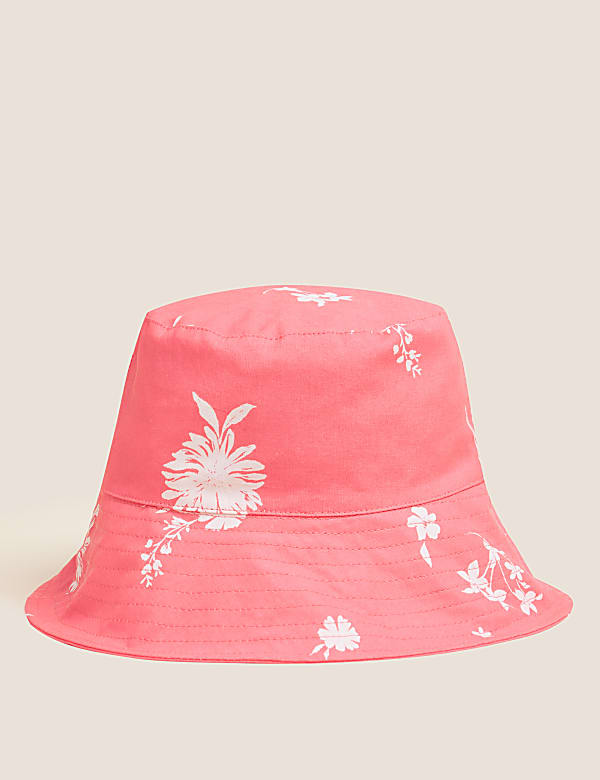 Pure Cotton Printed Wide Brim Hat