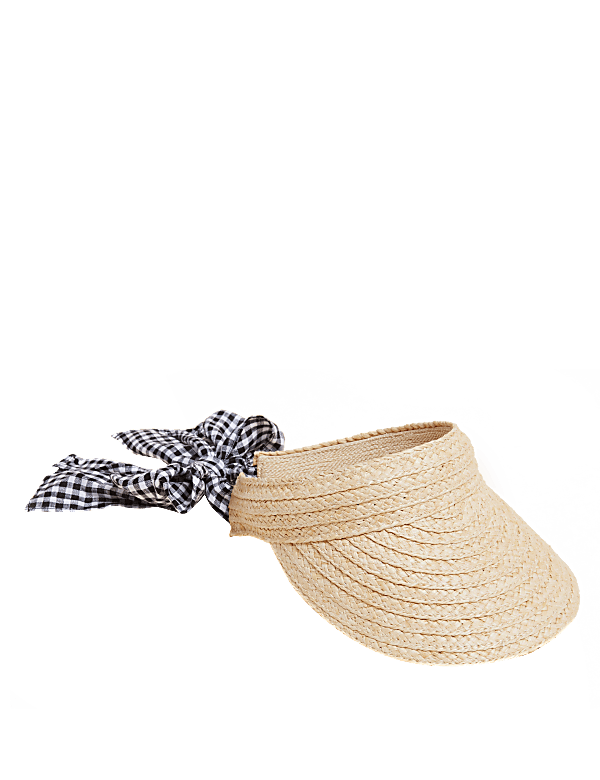Straw Ribbon Detail Visor