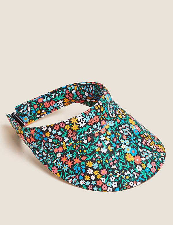 Pure Cotton Floral Visor