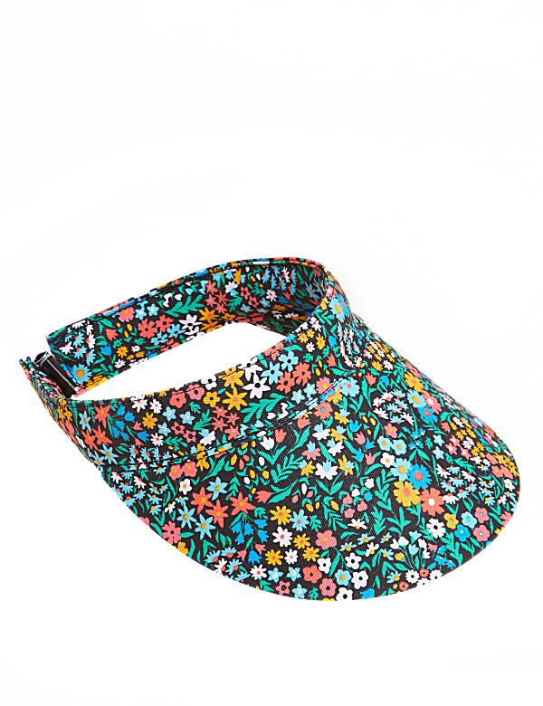 Pure Cotton Floral Visor