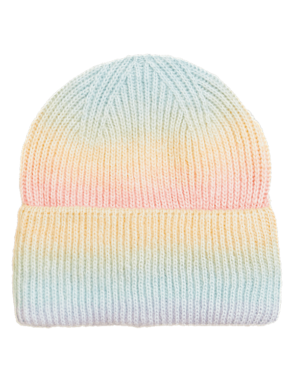 Knitted Rib Turn Up Beanie Hat