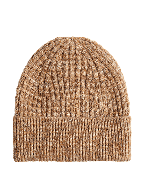 Knitted Beanie Hat with Wool