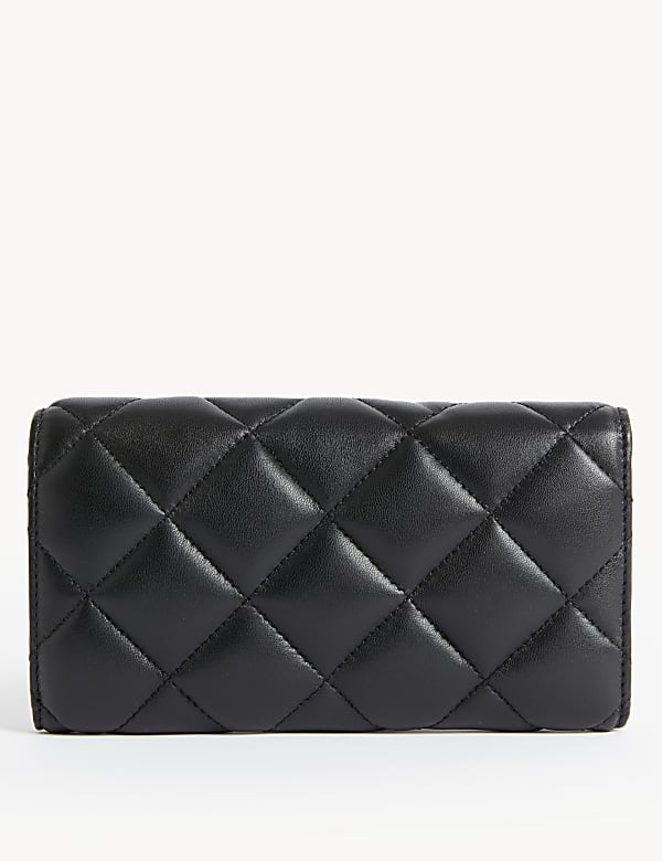 Leather Studded Foldover Purse