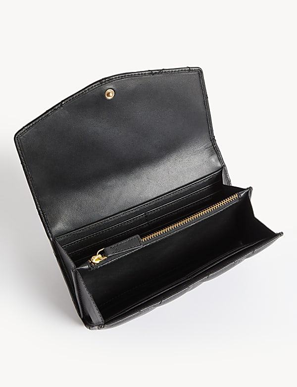 Leather Studded Foldover Purse