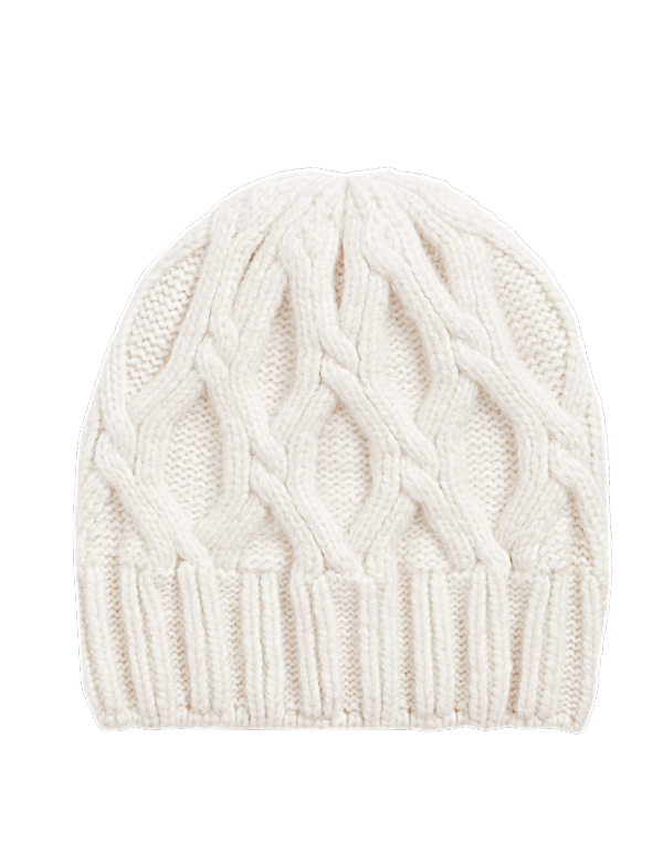 Knitted Cable Beanie Hat