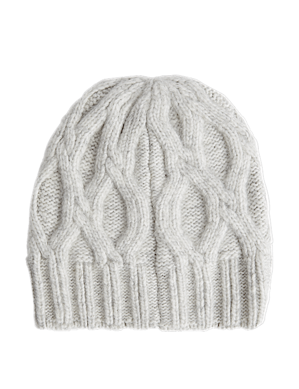 Knitted Cable Beanie Hat