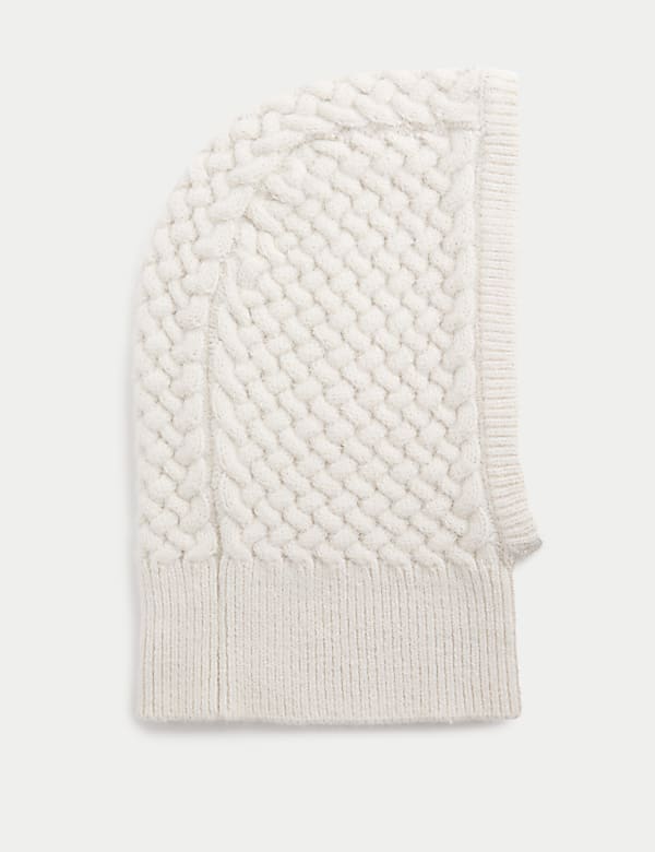 Knitted Cable Balaclava Hat
