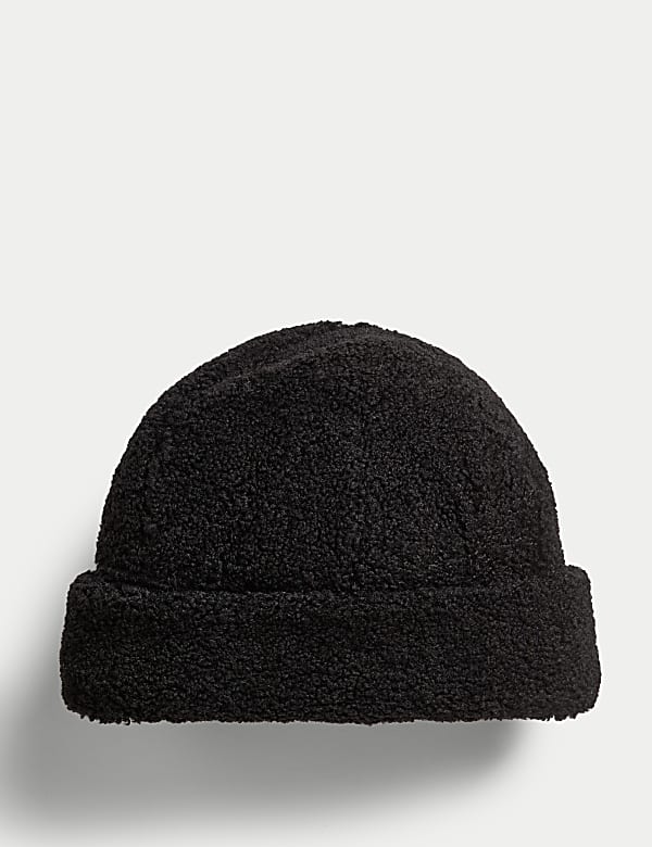 Borg Beanie Hat BLACK Hats M S IT