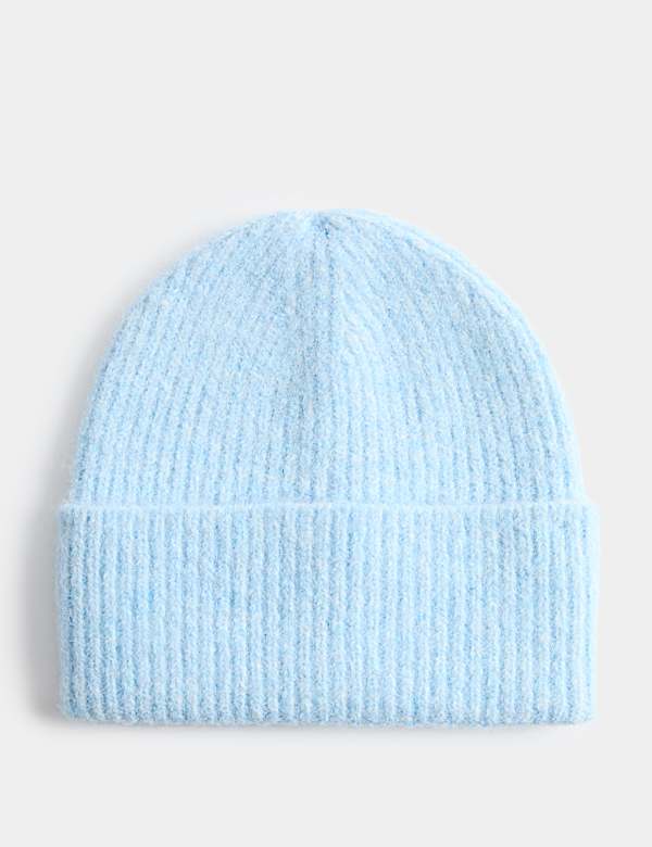 Rib Fluffy Beanie Hat