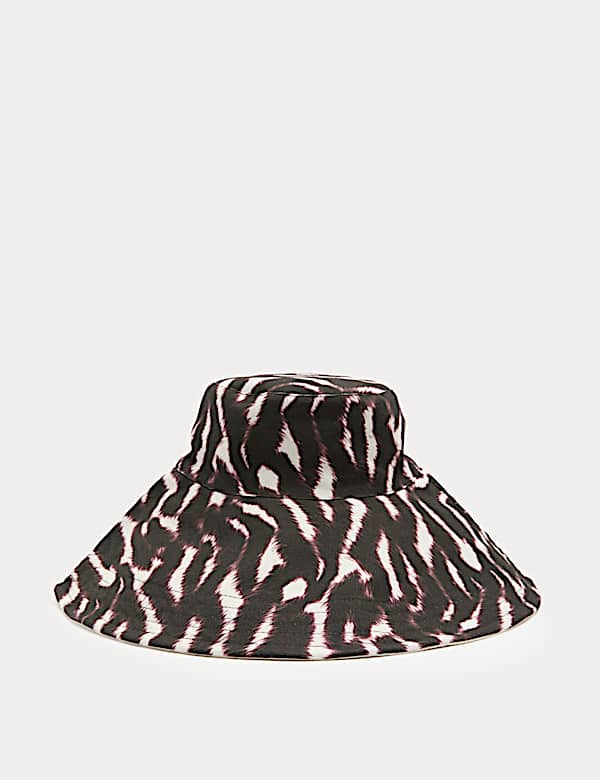 Pure Cotton Reversible Wide Brim Bucket Hat - US
