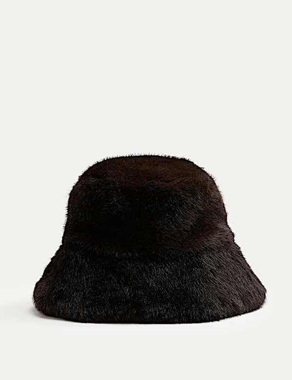 Faux Fur Bucket Hat - IL