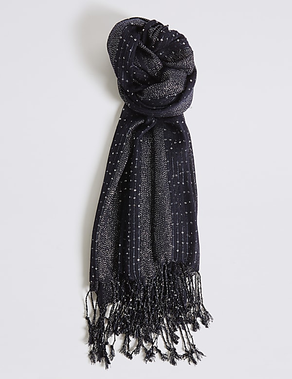 Sequin Striped Scarf