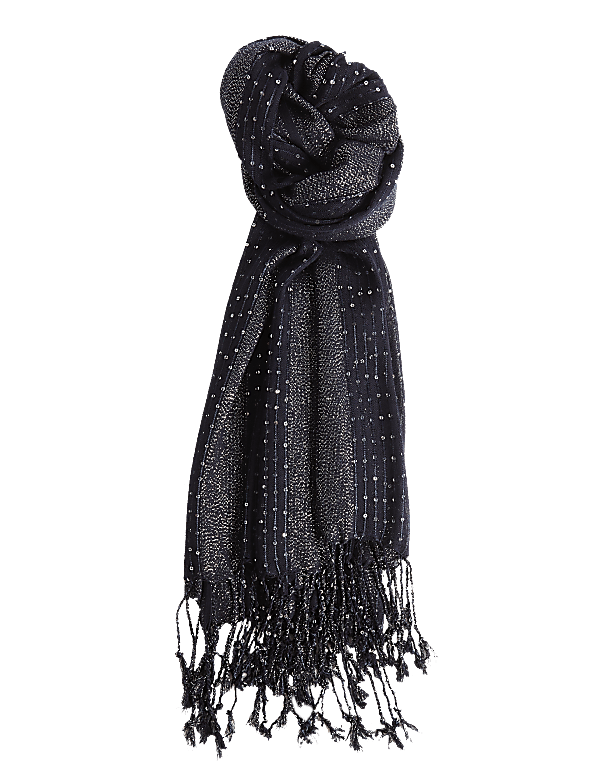 Sequin Striped Scarf